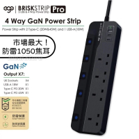 EGO BRISK STRIP PRO GAN PD45w 3USB & 4位 防雷Type C拖板 [香港行貨]