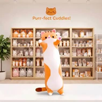 boneka kucing guling kucing 60 cm coklat