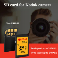 Kodak 256GB SD Card UHS-II U3 V90 Ultra Pro SDXC Flash Memory Cards 8K HD Video Max High Speed 280MB/s for DSLR Camera Computer
