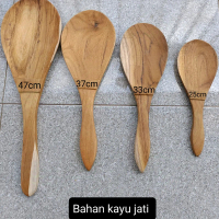Centong nasi kayu jati dan kayu mahoni perlengkapan dapur