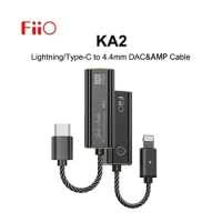 FiiO JadeAudio KA2 Mini Headphone Amplifier AMP USB DAC Type-C/Lightning to 4.4mm Audio Cable dual CS43131 chips PCM384 DSD256