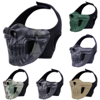 Airsoft Paintball Mask Halloween Skull Chief Terror Mask Outdoor Army Fan Tactical Hunting Field BB Gun Shooting Protective Mask