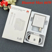 New Original HUAWEI Max 66W SuperCharge Fast Charger US Plug Wall Power Adapter 1M 6A Type C Cable For Mate 40 30 P40 Pro P50 5G