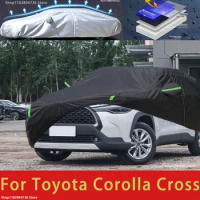 For Toyota Corolla Cross Fit Outdoor Protection Car Covers Snow Cover Sunshade Waterproof Dustproof Exterior black car cover