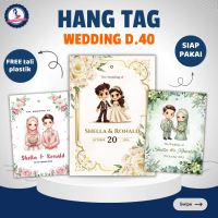 Hang tag wedding karakter animasi hangtag engagement / Kartu ucapan pernikahan save the date wedding