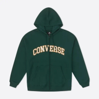 【CONVERSE】RETRO CHUCK FZ HOODIE 連帽外套 男 綠色(10027083-A03)
