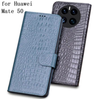 Fashion Wallet Case for Huawei Mate 50 Genuine Leather Phone Cover for Huawei Mate 50pro Magnetic Flip funda skin mate50pro