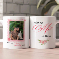 [QÙA TẶNG MẸ] Cốc - Ly sứ in hình theo yêu cầu món quà ý nghĩa dành tặng mẹ ngày 8/3, 20/10, ngày củ
