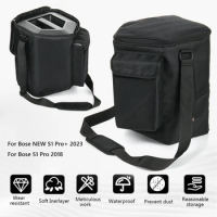 For Bose S1 Pro+/S1 Pro Travel Carrying Case with Handle &amp; Shoulder Strap &amp; Accessory Pocket Shockproof Speaker Storage Bag