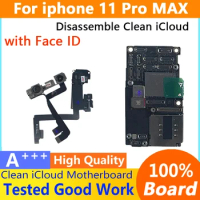 Motherboard for iPhone 11 Pro Max, 100% Winking Board, Face ID, Unlocked Logic, IOS, Clean Free iCloud, Full Chip, 64G, 256G