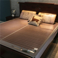 Summer Luxury Cool mat bamboo mat 1.8m bed double-sided folding home bare sleeping mattress dual-use grass mat dual-use ice mat