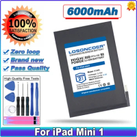 LOSONCOER 6000mAh High Capacity Battery for iPad Mini 1 For iPad Mini1 A1432 A1454 A1455 A1445 Tablet Battery