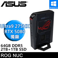 華碩 ROG NUC RNUC15JNK9X28AA9-SP5(Ultra 9 275HX/64G/2TB+1TB/RTX5080/W11)特仕版