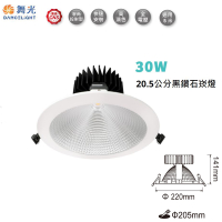 【燈王的店】舞光 LED 30W 黑鑽石崁燈 崁入孔20.5公分 三色溫 LED-21DOD30