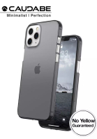Caudabe Case iPhone 12 Pro Max 6.7" - Caudabe Lucid Clear Casing - Graphite