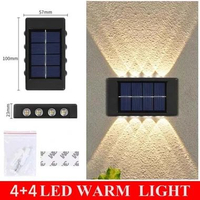 MJ VENTAS 4/6/8/10 Lampu Taman Tenaga Surya / Lampu Dinding Outdoor Minimalis Lampu Taman Lampu Mura