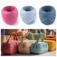 20M Small Roll Raffia Yarn For Hand Knitting Crochet Friendly Yarn Baking Gift Packaging Belt Rope Crocheting Summer Hat Bag