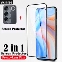 Skinlee 2 in 1 Film For VIVO V27E Screen Protection Film Tempered Glass Protector Lens Film For VIVO V27 Pro