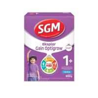 SGM Eksplor Gain Optigrow 1+ Vanilla 800g - Susu Pertumbuhan Anak dengan IronC Halal dan Pro-Creat M