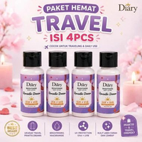 PAKET HEMAT Diary Travel Size 30ml 4 in 1 isi 4Pcs - Hand Body Lotion Body serum gel Exfoliating Gel