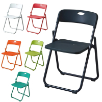 頂堅 簡約美學-塑料折疊椅 辦公洽談椅 休閒摺疊椅 會客折合椅 戶外露營椅 會議工作椅-六色可選