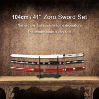 41 in Roronoa Zoro Swords Katana Japanese Anime Cosplay Samurai Sword Shusui Enma Kitetsu with Sword holder And Belt