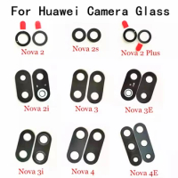 2PCS/Lot,Rear Back Camera Glass Lens Cover For Huawei Nova 2 2S 2Plus 3 3i 3e 4 4e With Stickers Adhesive Replacement Parts