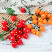 仿真圣女果串西紅柿番茄假水果模型拍攝道具裝飾早教認知教具