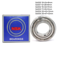 2pcs Japan NSK imported stainless steel bearings S6000 S6001 S6002 S6003 S6004 S6005ZZ waterproof an