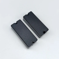 20Pcs 4/5/6 String Bass Pickup Cover 2 Hole Bass Pickup Sealed Cover Solid ABS Pickup Cover 88.8/101.3/114mm Black
