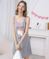 Young Curves CW Cotton Sleveless Dress C01-P01444 Free size Grey