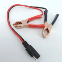 ปลั๊กขั้วต่อแบบสลักอย่างรวดเร็ว SAE, 14AWG, 2 พิน, สำหรับแบตเตอรี่และคลิปหนีบจระเข้, ที่หนีบสายเคเบิ