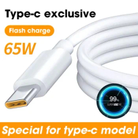 For OPPO Reno/ACE/Find Series 65W Fast Charging Type C Cable Quick Charger Data Cord Charge Wire For OPPO Accessories