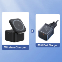 Baseus 25W 2 In 1 Magnetic Wireless Charger Stand 15W Fast Charging Dock Station พร้อมสายหดสำหรับ IP