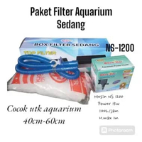 Paket fullset filter aquarium 60cm. Murah aquascape Paket NS-1200