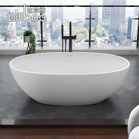 比爾博獨立式家用浴缸雙人酒店民宿橢圓型浴盆網紅綺美人造石浴缸