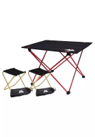 MasterTool Camping Foldable Table +(2 pcs) Foldable Chair