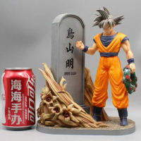 Anime Dragon Ball Goku Figure Toriyama Akira Mourning Tombstone Figure Statue 23cm Akira Models Commemorat Gifts Doll Boy Toys