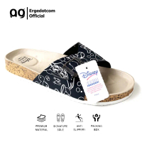 PROMO ERGE Sandal Selop Wanita Disney Nevada Flip Flop Hitam Motif Kartun Lucu Terbaru 37 s/d 40 Put