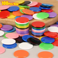 Đồ Chơi Toán Học Giáo Dục Học Tập Montessori, 100 Cái, 25MM, Chất Liệu Nhựa, Điểm Đánh Dấu Chip Bing