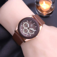 COD-JAM TANGAN WANITA FASHION GC STRAP KULIT TANGGAL AKTIF FREE BOX & BATRE CADANGAN