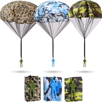 NUTTY TOYS Army Parachute Toys For Kids - Tangle Free Outdoor Flying Parachute Men, Best Small Outsi