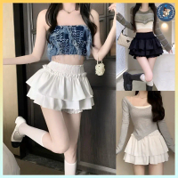 💥[Q081] Chân váy nữ 2 LỚP phối QUẦN CHUN PHỒNG kiểu bí lưng thun co giãn chất kate xinh xắn - L2M ( 