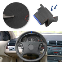 aimey อุปกรณ์ตกแต่งรถยนต์ ปลอกหุ้มพวงมาลัยหนังไมโครไฟเบอร์ สำหรับ BMW E36 1995-2000 E46 E39 X3 E83 X