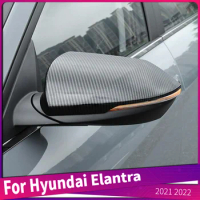 2021 2022 For Hyundai Elantra Rear View Mirror Trims Cover ABS Rearview Side Door Mirror Cover Cap Protection
