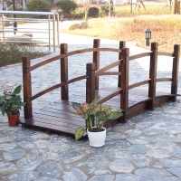 現貨免運！拱橋 觀景橋 實木橋 戶外園藝實木碳化木橋防腐木橋公園拱橋花園魚池小木橋戶外景觀橋 八折減免 可開發票 快速出貨