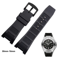 Silicone Watch Band for IWC Ingenieur Strap for Men 30*16mm IW323601 IW323608 Waterproof Rubber Watch Strap Bracelets Pin Buckle