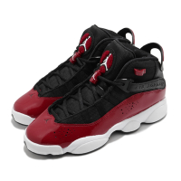 Nike 籃球鞋 Jordan 6 Rings 運動 女鞋 喬丹 氣墊 避震 包覆 漆皮 大童 穿搭 黑 紅 323419-060
