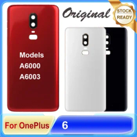 Original Glass Back Cover For OnePlus 6 Back Housing Rear Door Battery Cover With Camera Lens For One Plus 6 A6000, A6003 Model