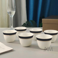 2025 New Klein Hot Selling Bone China Turkish Espresso Cup with Saucer 80ml Mini Ceramic Cup Wholesa